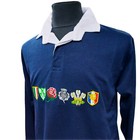 Six Nations Rugby long Sleeve shirt BLUE rugby top for Kids 6 Nations Rugby