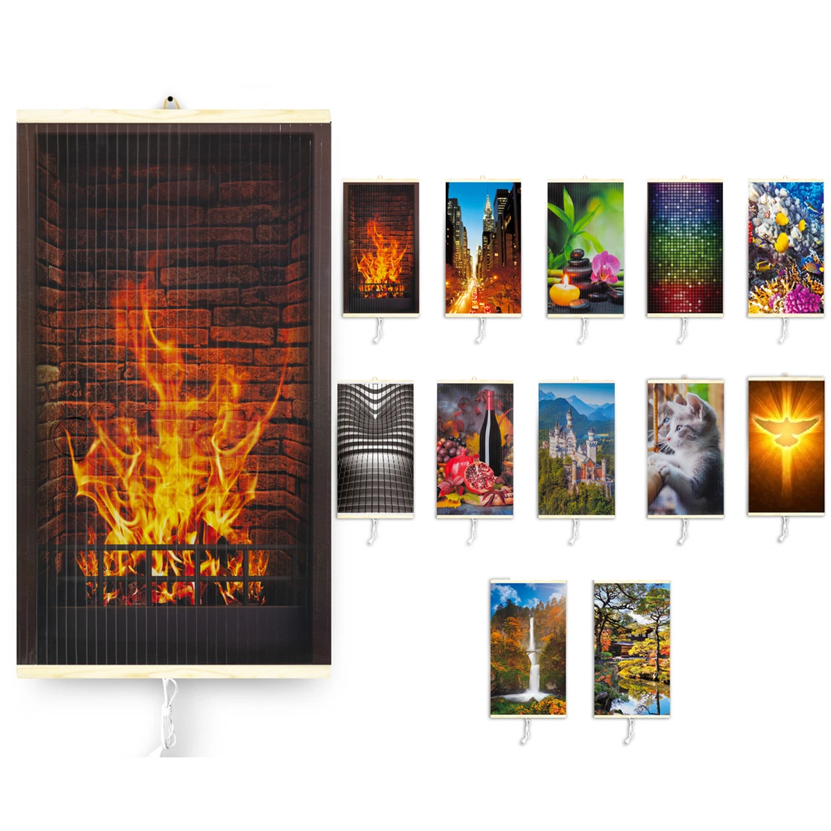 Infrared Panel Heater FAR Decorative 430W Heating Poster Wall Effective  100x57cm | eBay