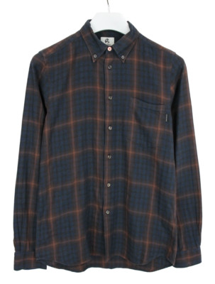 Paul Smith Tailored Fit Shirt Herren Klein Dünn Flanell Knöpfe Hals Kariert