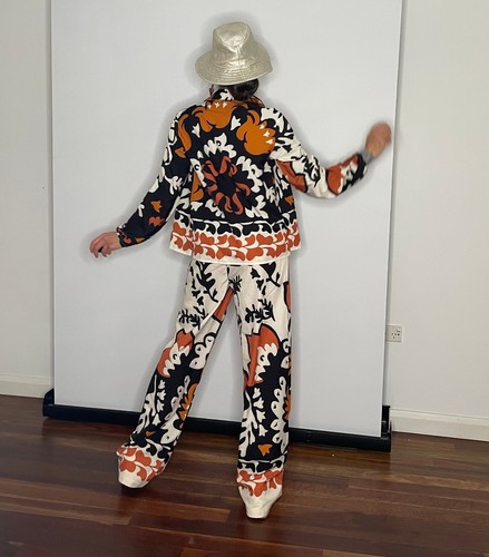 Conjunto de traje pantalón psicodélico de los años 80 y 60, ¡haz oferta bienvenida! - Imagen 10 de 12