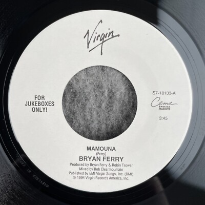 BRYAN FERRY Mamouna / Don't Stop The Dance (Live) 45 Virgin S7-18133 NEW UNPLAYD