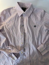 LAUREN RALPH LAUREN pink blue plaid long sleeve shirt Boy's 16