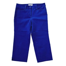 Talbots petites blue capri pants womens SZ 6P 29W x 20L striaght leg