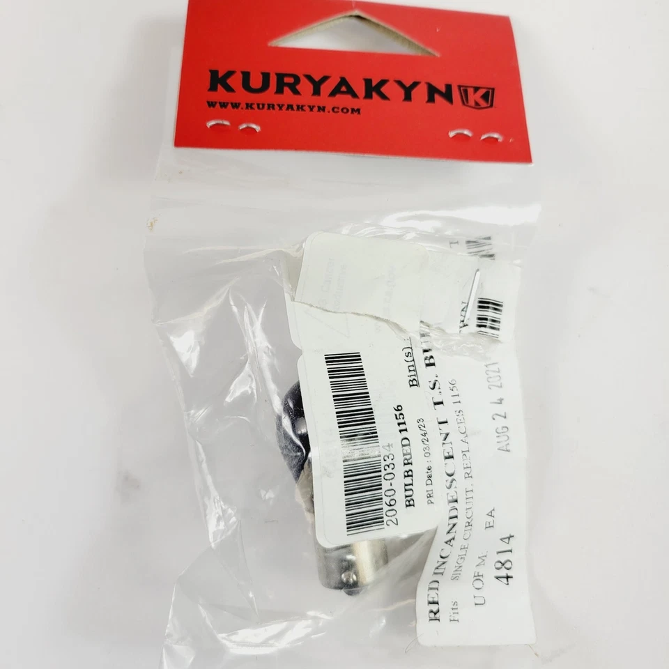 Kuryakyn Honda VTX1300C Red Colored Turn Signal Bulb 2060-0334 4814 - Image 4 of 4