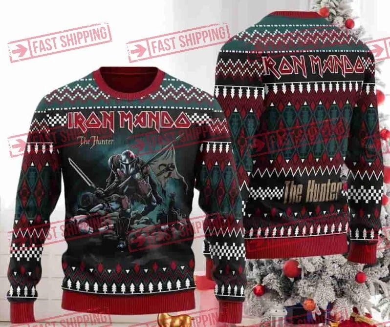 New! Iron Maiden Ugly Sweater Christmas 2024