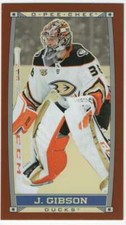 2019-20 O-Pee-Chee Caramel Mini Caramel Border #C-15 John Gibson Ducks 