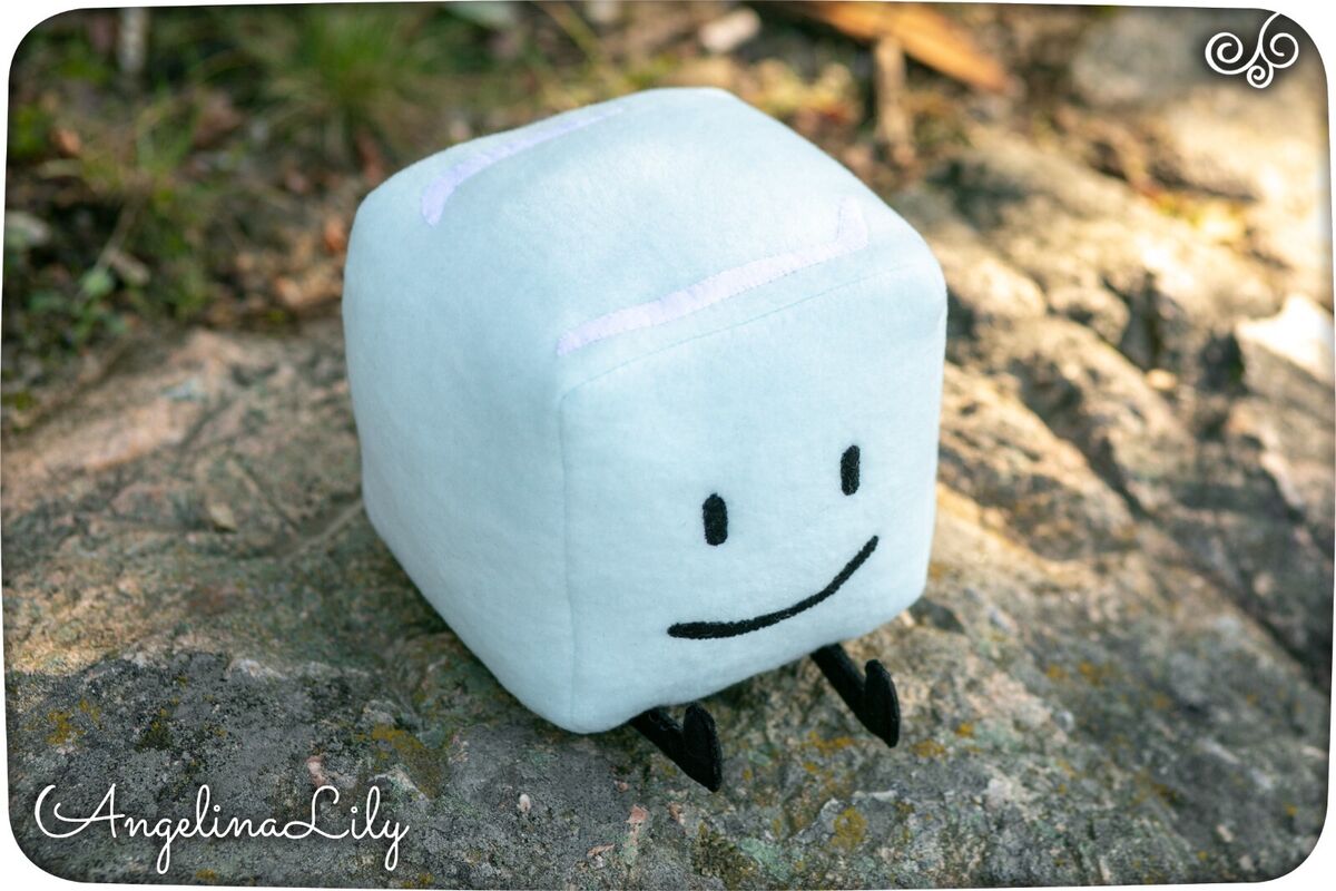 BFDI Ice Cube handmade plushie, Icy plush, Battle for Dream Island inspired