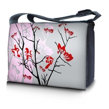 17.3" 17" Laptop Notebook Padded Compartment Messenger Floral
