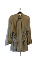 Per Lui Per Lei By Kukki 100% Silk Jacket/short Coat . Green