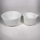 Pyrex Mixing Bowl Set # 19 & 4 Milk Glass White Vintage EUC