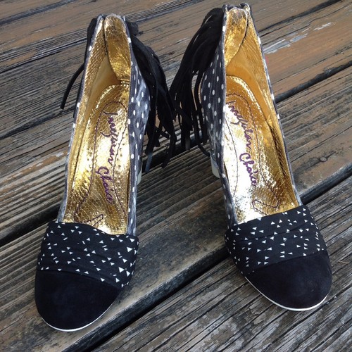 Irregular Choice Milkshake Mush Black White Pumps 9 EU 39 Pinup Rockabilly Shoes - Picture 3 of 12