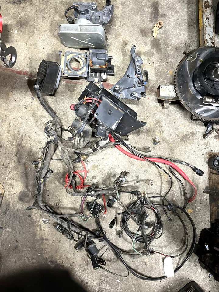 OMC 351w 302 COMPLETO EFI Motor Cableado Arnés Soportes Sensores 1992 King Cobra Foto 2 de 4