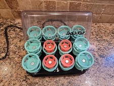 Clairol Lock N Roll Hot Hair Rollers Curlers Pageant Dance 24 Spoolies Vtg WORKS
