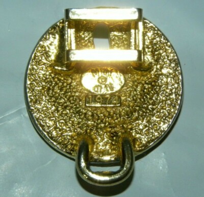 Vintage Signed Mimi di N 1974 Gold Tone Sand Dollar Belt  display picture 3