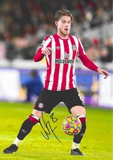 Mathias Jensen - Brentford & Denmark - Signed A4 Photo