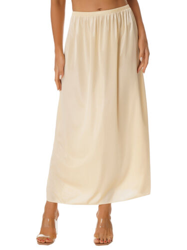 Damen Mädchen Unterkleid Kurz Lang Unterrock Elastisch Halbrock Jupon Underskirt - Bild 175 von 208