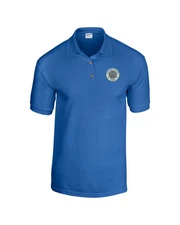  US Army Circle Logo EMBROIDERED US Military Royal Blue Polo Shirt 
