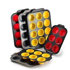 Struttura in Metallo Padella per Muffin Silicone Muffin Tazza da Forno per Cottura