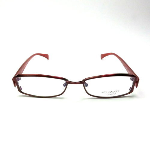 KIO YAMATO Titanium EYEGLASSES KT-266 scarlet red temples 53-18-140 - Picture 3 of 12