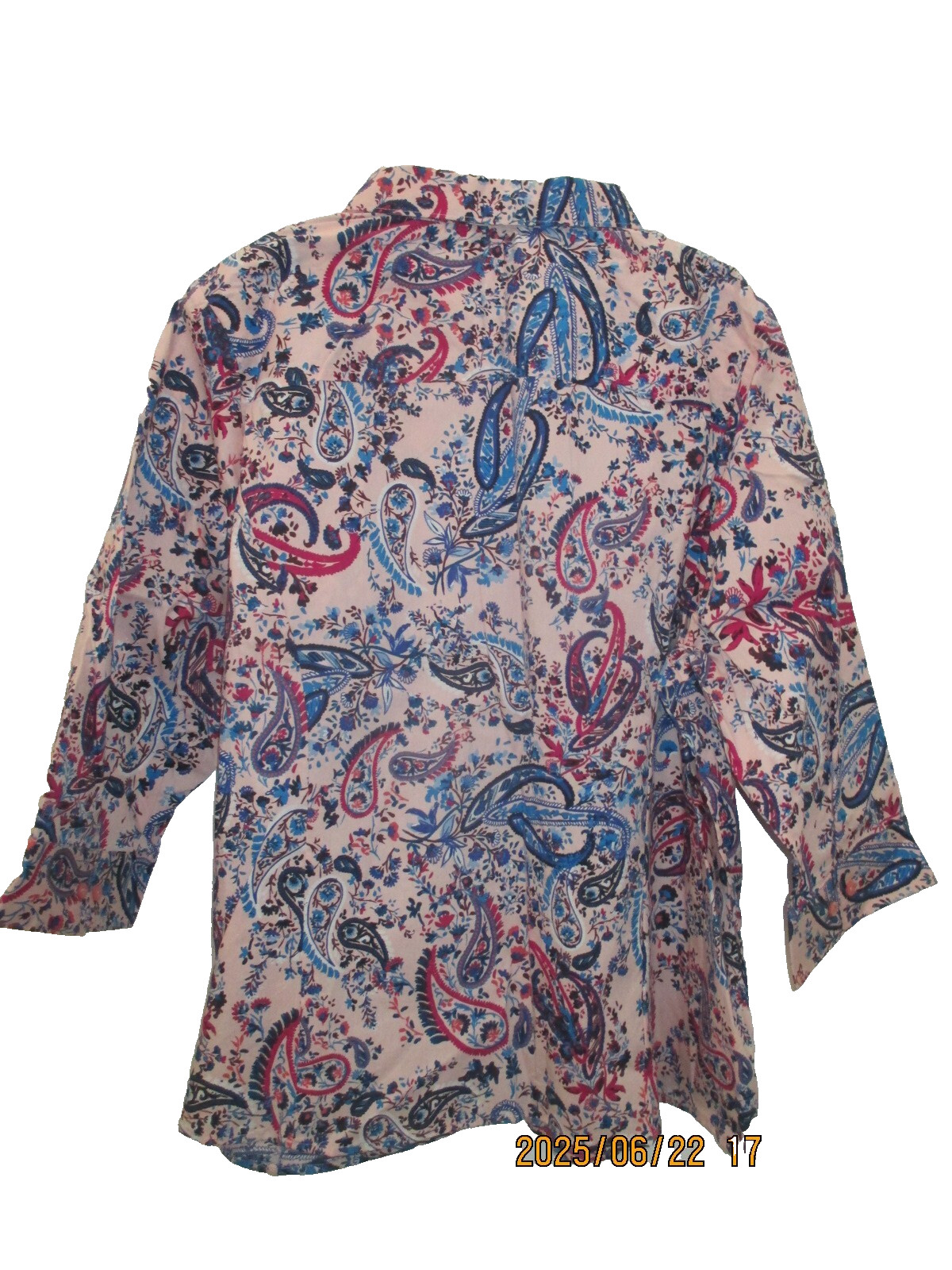 Women's Plus Size 3X Basic Editions Blouse Cotton… - image 3