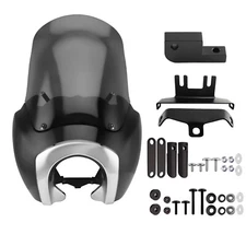 Front Fairing Mask W/15'' Smoke Windshield For Harley Dyna FXDXT T-Sport