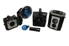 Vtg Kodak Brownie Camera Lot, Flash Six-20, Holiday Flash Missing Cover , Reflex