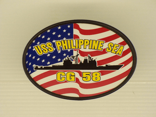 USS PHILIPPINE SEA CG 58 Cubierta de enganche Militar USN EE. UU. Marina - Imagen 4 de 4