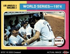 1975 Topps #462 Walter Alston 1974 World Series - Game #2 3 - VG