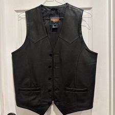 Men  s Formal Vest, Leather, Size S, 39 Inch Chest.