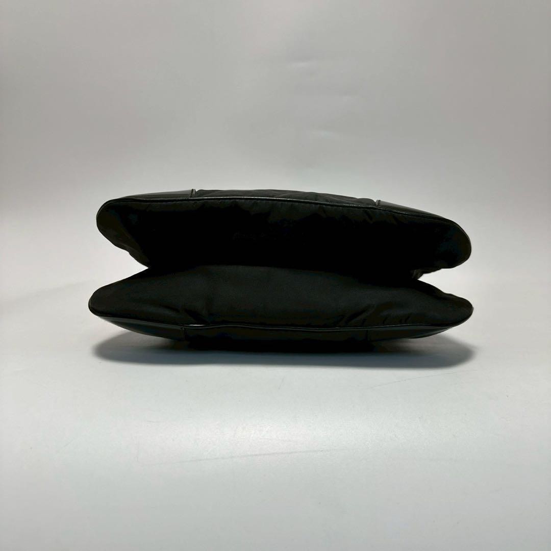 Prada O08 Black Nylon Leather Shoulder Bag Vintage Authentic thumbnail 6