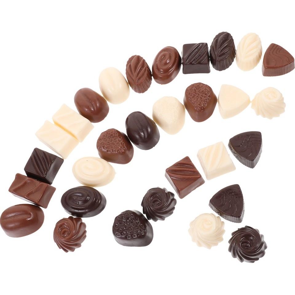8 Stück Künstliche Schokolade - Realistische Pralinen Aus PVC Für Deko