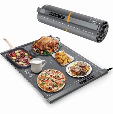 Food Warming Mat - Portable Party Buffet Electric Warming Tray, Foldable Food...