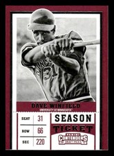 2017 Panini Contenders Draft Picks #7a Dave Winfield Minnesota Golden Gophers