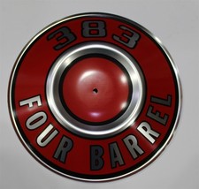 New Mopar Red 383 Four Barrel Air Cleaner Pie Tin New Mopar Red 383 Four Barrel Air Cleaner Pie Tin