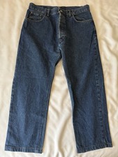 Moschino Made In Italy Designer Denim Wide Leg Jeans Blue Size 34x38