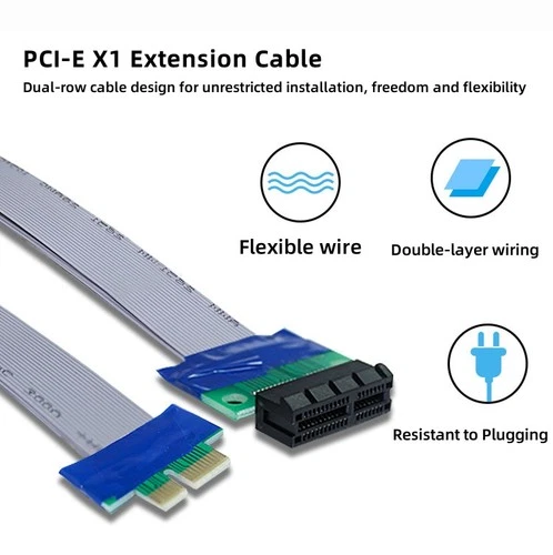 1 PCI-E Verlängerungskabel Extender 1x Adapter Riser Kabel Brand New