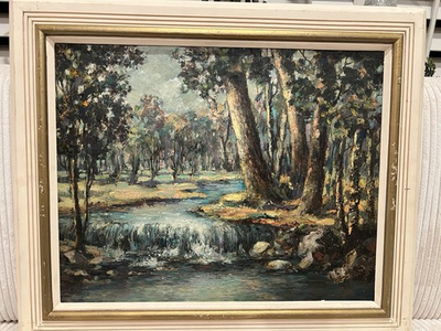 #ad #ad Beautiful Charles E Rubino 1896 1973 Original Framed Oil On Board Landscape $499.99