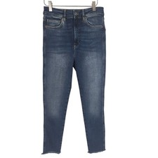 We The Free High Rise Jeans 25 Womens Skinny Leg Raw Hem Medium Wash Bottoms