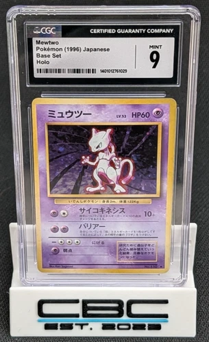 1996 Pokémon Japanese Base Set Mewtwo Holo CGC 9 Mint