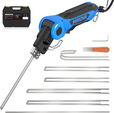 250W AC Rotatable Electric Hot Knife, 6 Blades Foam Cutter Cutting Tool Kit with