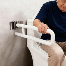 Folding Grab Bar for Bathroom 60cm Wall Mounted Toilet Safety Handle Flip Up