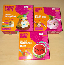 Toysmith Which Craft Needle Felting Kit Set: Chick, Peachy, Watermelon