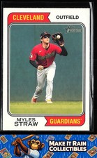 Myles Straw 2023 Topps Heritage #166 Cleveland Guardians Baseball