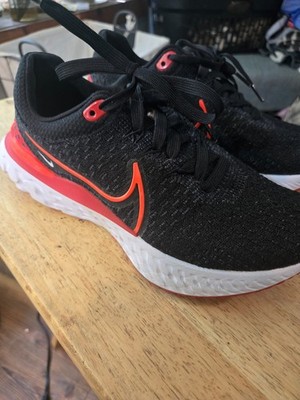 Nike React Infinity Run Flyknit 3 Women's Running Shoes Black Red DD3024-008 Siz