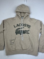 Lacoste Men's M Sweatshirt Hooded Loose Fit Crocodile Pullover Heather Cavaliere