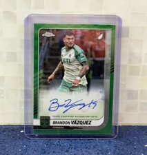 2025 Topps Chrome MLS Brandon Vazquez #CA-BV Green Refractor Auto /99