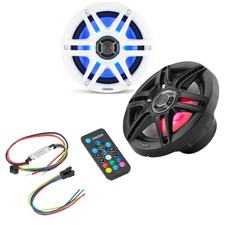 Clarion CMS-651RGB-SWB 6.5-inch Speakers, Sport Grilles with RGB LED Lighting...