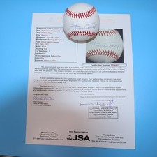 WILLIE MAYS SAN FRAN GIANTS METS HOF SIGNED AUTO VINTAGE ONL BASEBALL JSA LOA