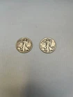 2  Walking Liberty Half Dollars  (1943)  *90% Silver*  See Pics