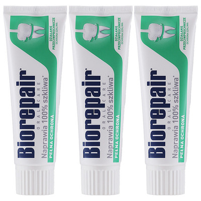 3x Pasta do zębów BIOREPAIR Pełna ochrona 75 ml